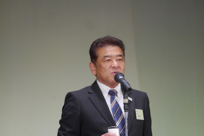 横山裕之牧之原市副市長　乾杯の発声